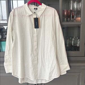 Vero Moda Crisp white studded Blouse